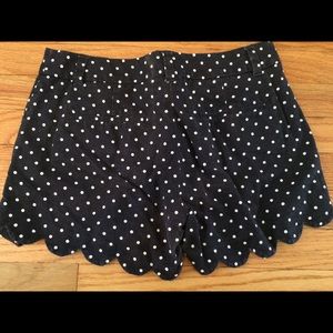 J Crew Factory Navy Polka Dot Shorts- 2